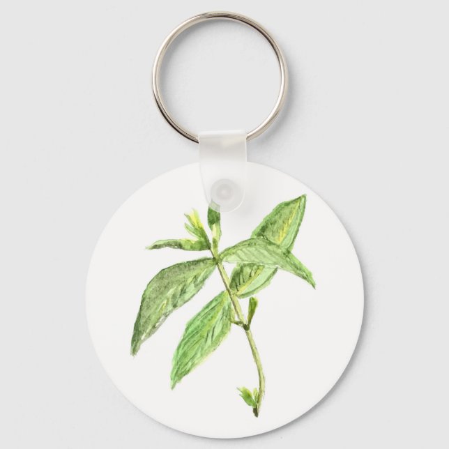 Mint herb key ring (Front)