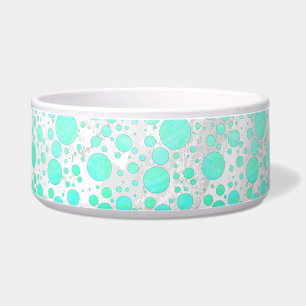 Mint Ice Aqua Blue Polka Dots