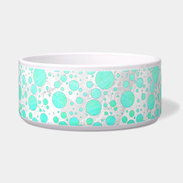 Mint Ice Aqua Blue Polka Dots (Right)
