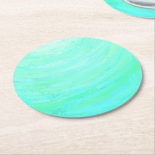 Mint Ice Round Paper Coaster