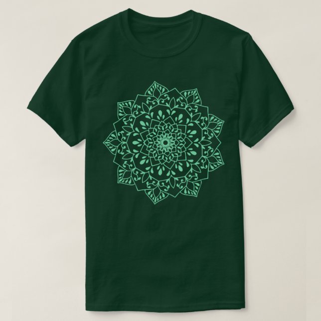 Mint Intricate Circle T-Shirt (Design Front)
