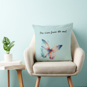 Mint Joy Rises from the Soul Butterfly  Cushion
