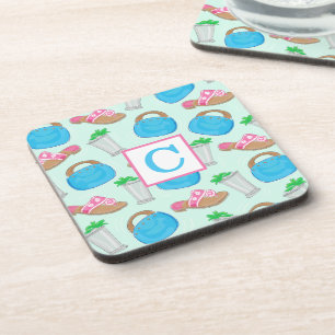 Mint Julep Bermuda Bag Preppy Monogram Derby Coaster