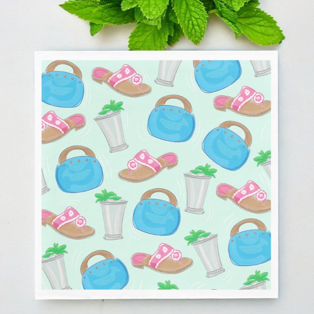 Mint Julep Bermuda Bag Sandals Preppy Derby  Napkin (Creator Uploaded)