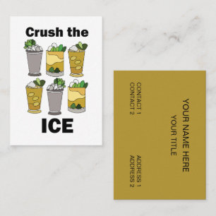 Mint Julep Cocktail Crush The Ice  Business Card
