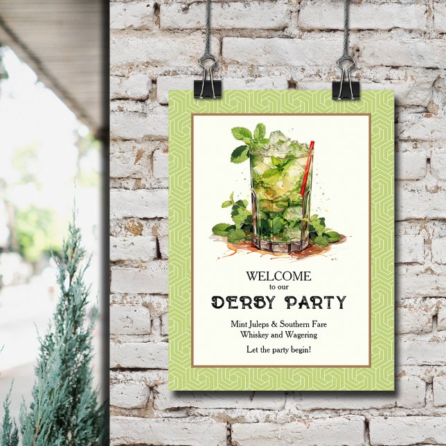 Mint Julep Derby Welcome Poster (Mint Julep Derby Welcome Poster)