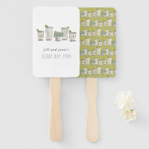 Mint Julep Horse Races Derby Day Hand Fan