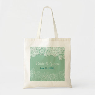 Mint Lace Tote - Customise Bag