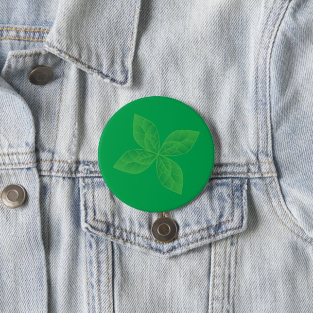 Mint Leaves 7.5 Cm Round Badge (In Situ)
