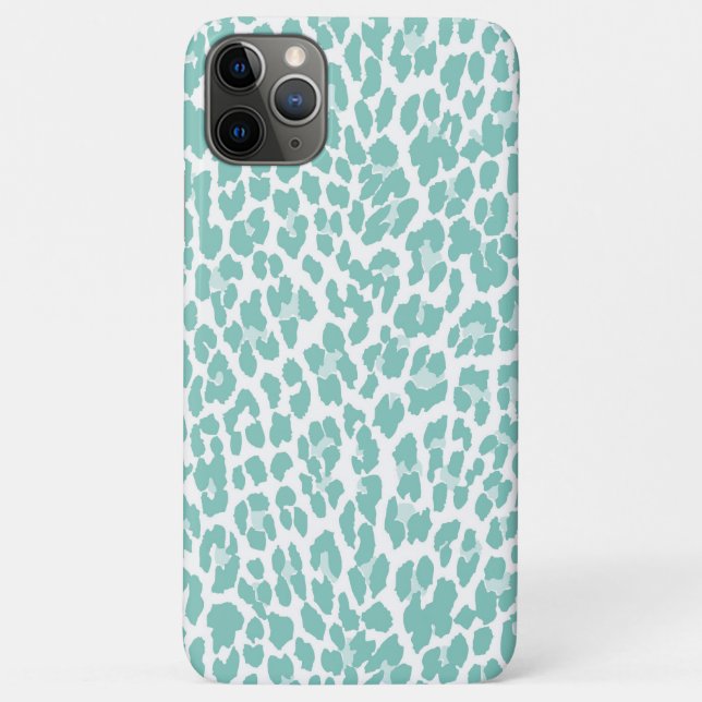 Mint Leopard Pattern Case-Mate iPhone Case (Back)