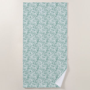 Mint Leopard Print Beach Towel