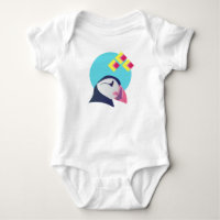 Mint Little Puffling Baby Bodysuit
