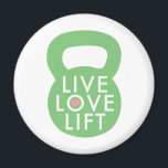 Mint "Live Love Lift" Magnet<br><div class="desc">Mantra for every Girl -- "Live,  Love,  Lift!"</div>