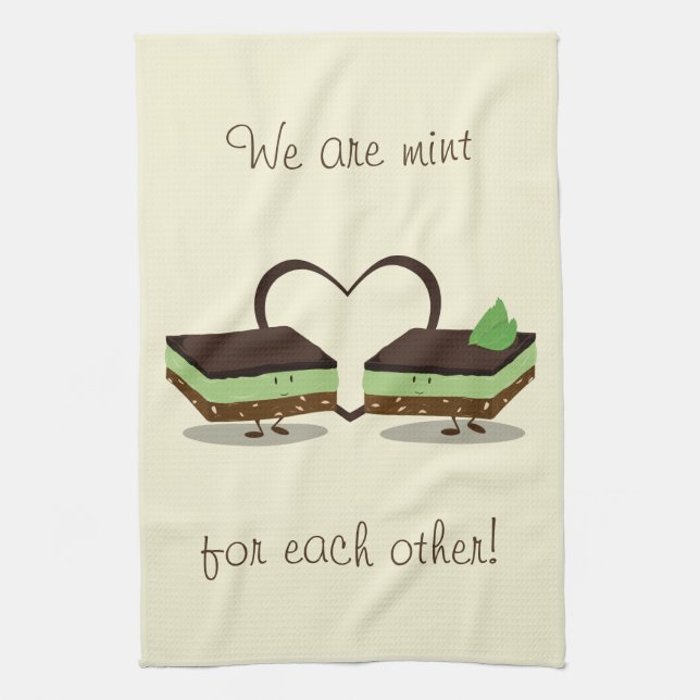 Mint Love Nanaimo Bars | Kitchen Towel (Vertical)
