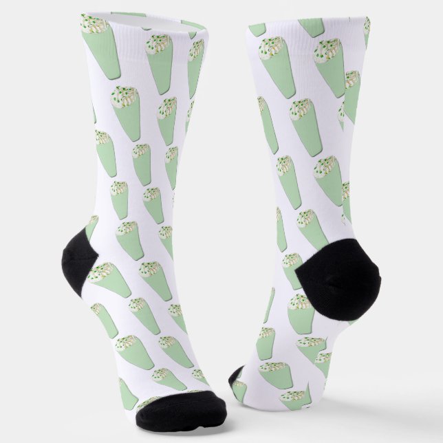 Mint Milkshake Socks (Angled)