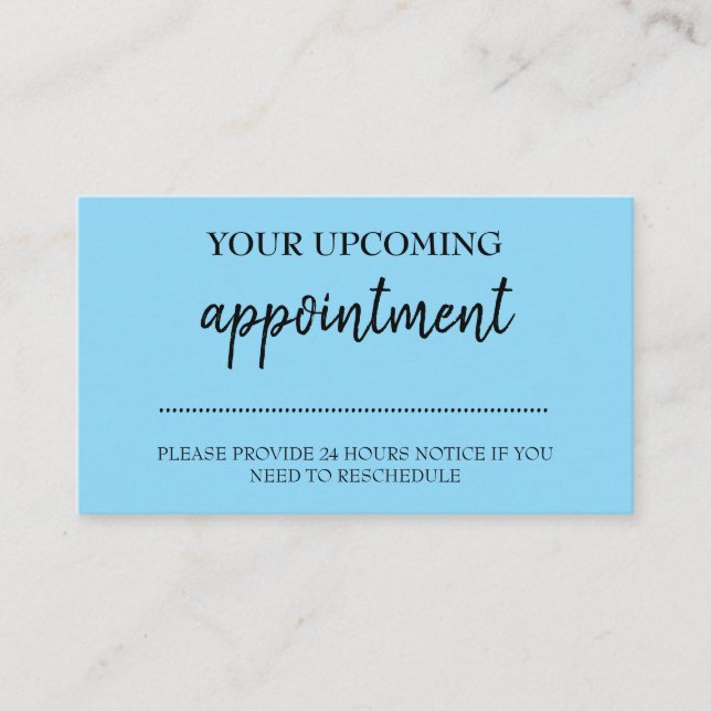 Mint Minimal Appointment Reminder Card (Front)