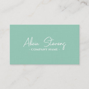 Mint minimalist elegant modern business card