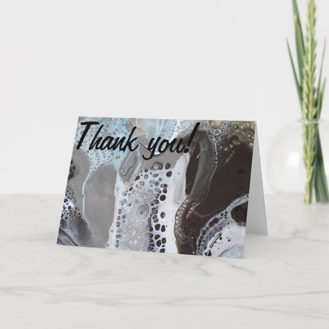 “Mint mocha bubbles with foam” Thank you Card (Front)