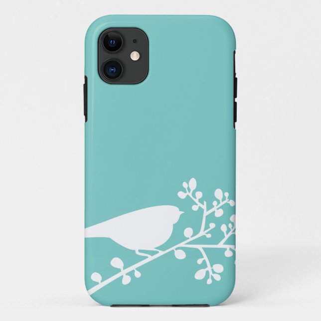 Mint Mod Birds and Berries {pick your colour} Case-Mate iPhone Case (Back)