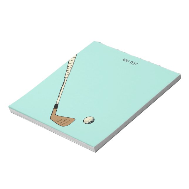 Mint Modern Vintage Golf  Notepad (Rotated)
