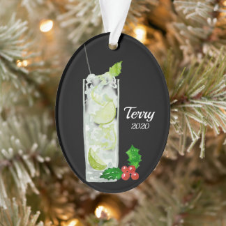 Mint Mojito Cocktail Personalised Ornament