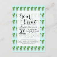 Mint Mojito in Summer Watercolor Cocktail