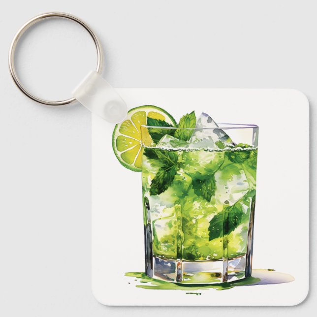 Mint Mojito With Lime Key Ring (Front)