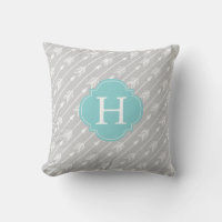 Mint Monogrammed Arrows Pattern