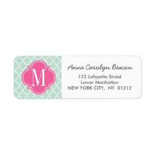 Mint Moroccan Tiles Lattice Personalised