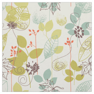 Mint n Olive Nature Patterned Seamless Fabric