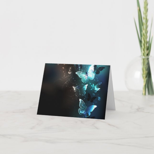 Mint Night Butterflies Announcement (Front)