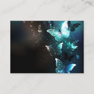 Mint Night Butterflies Business Card