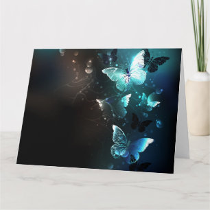 Mint Night Butterflies Card