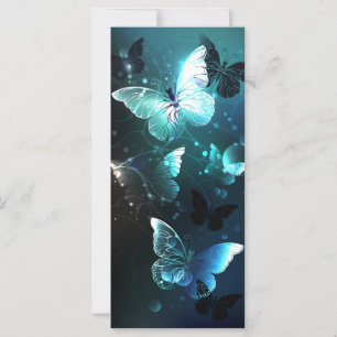 Mint Night Butterflies Card