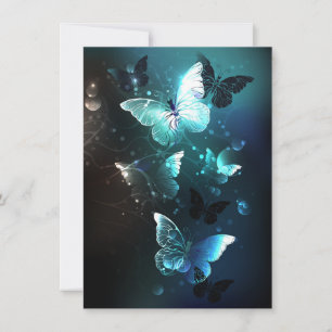 Mint Night Butterflies Card