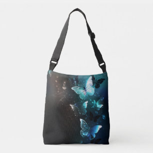 Mint Night Butterflies Crossbody Bag