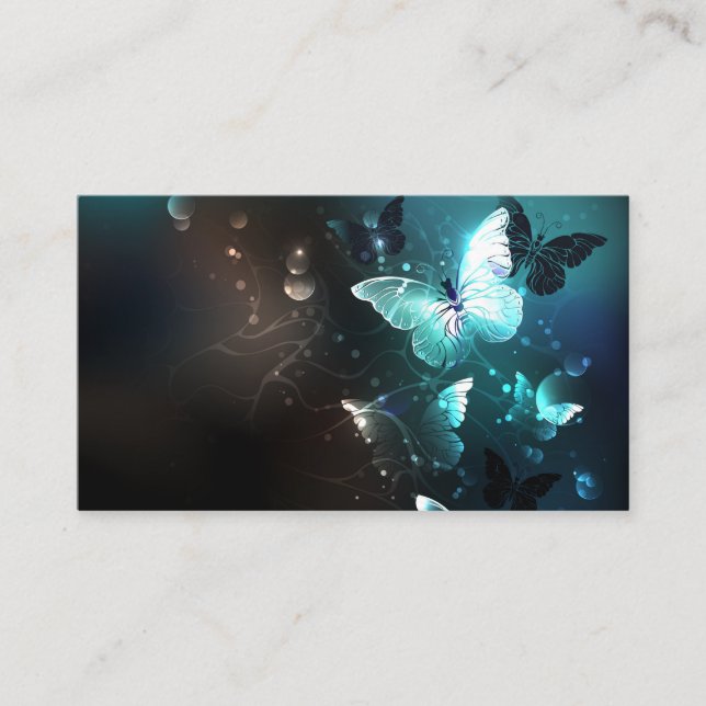 Mint Night Butterflies Discount Card (Front)