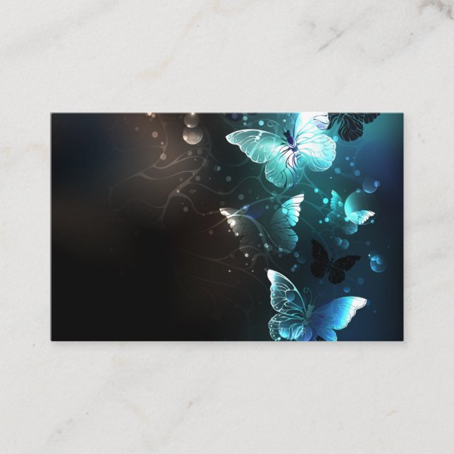 Mint Night Butterflies Discount Card (Front)