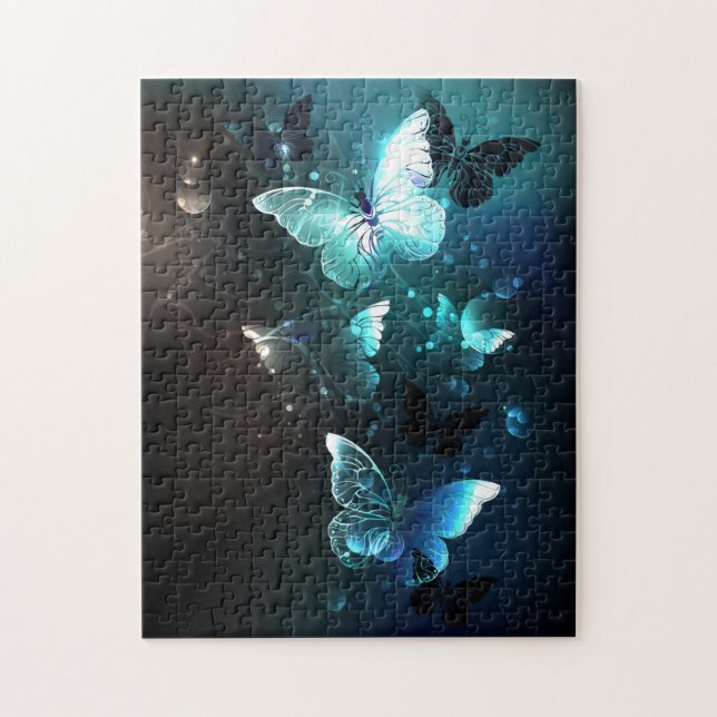 Mint Night Butterflies Jigsaw Puzzle (Vertical)