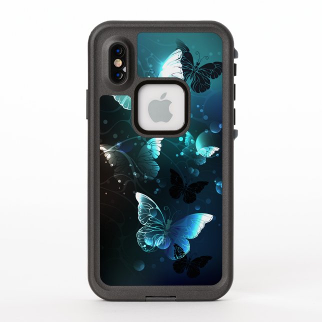 Mint Night Butterflies LifeProof iPhone Case (Back)