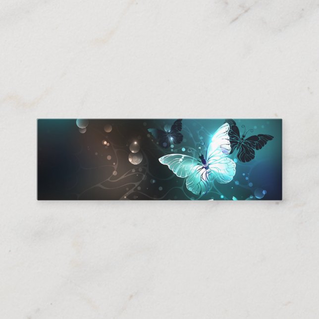Mint Night Butterflies Loyalty Card (Front)