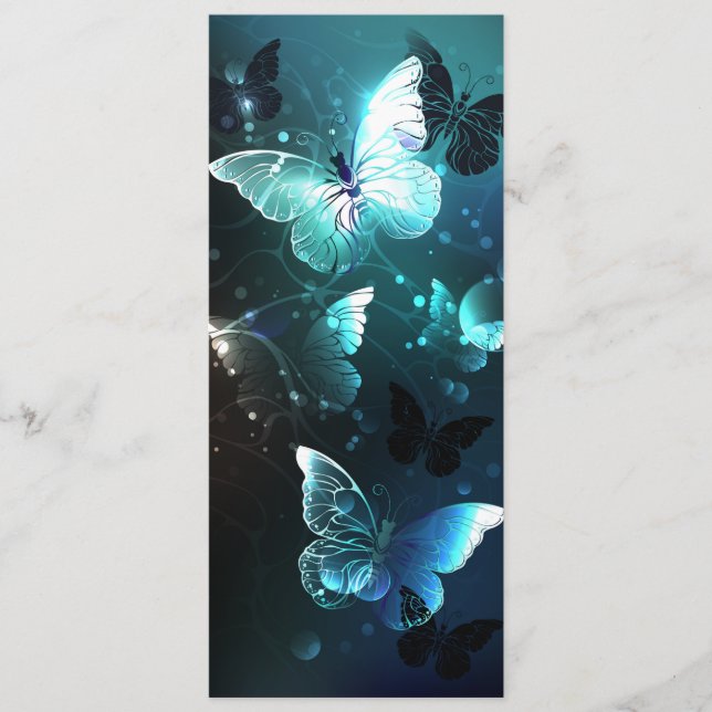 Mint Night Butterflies Menu (Front)