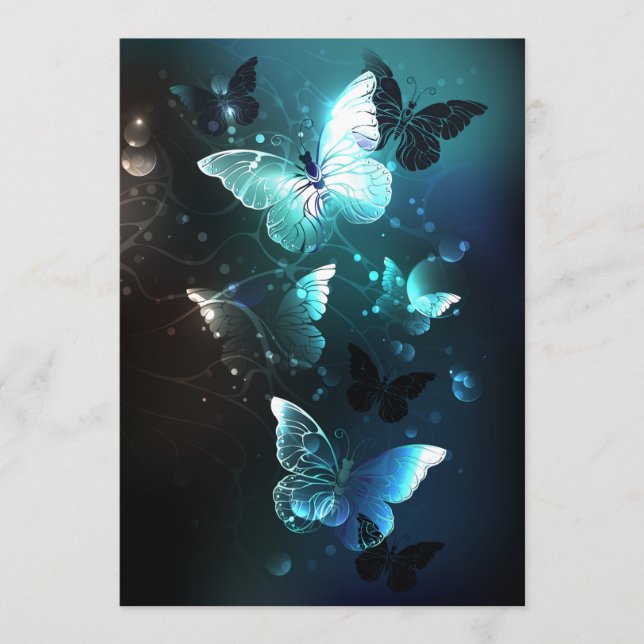 Mint Night Butterflies Menu (Front)