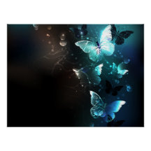 Mint Night Butterflies
