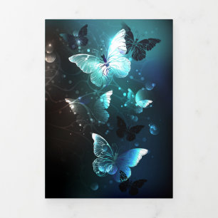 Mint Night Butterflies Tri-Fold Programme