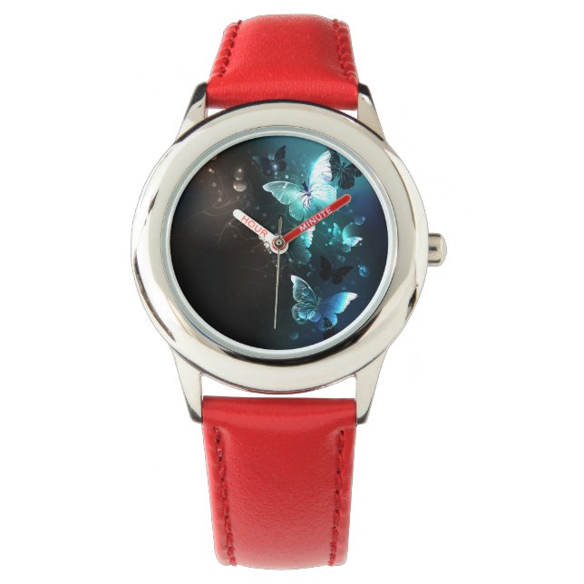 Mint Night Butterflies Watch (Front)
