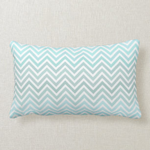 Mint Ombre Chevron Lumbar Cushion