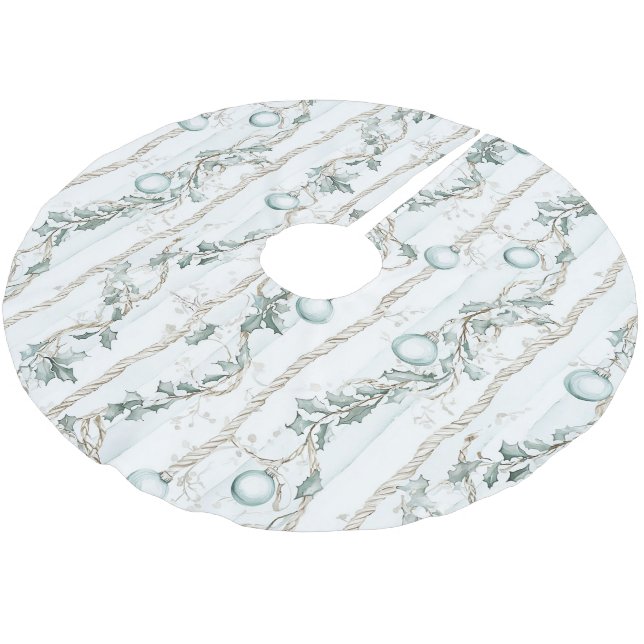 Mint Ornaments Coast Christmas   Brushed Polyester Tree Skirt (Angled)