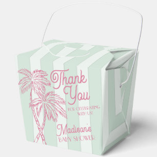 Mint Palm Spring Pastel Beach Baby Shower Favour Box