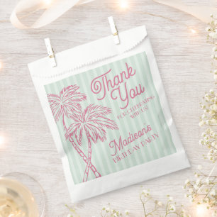 Mint Palm Spring Pastel Beach Birthday Party Favou Favour Bags